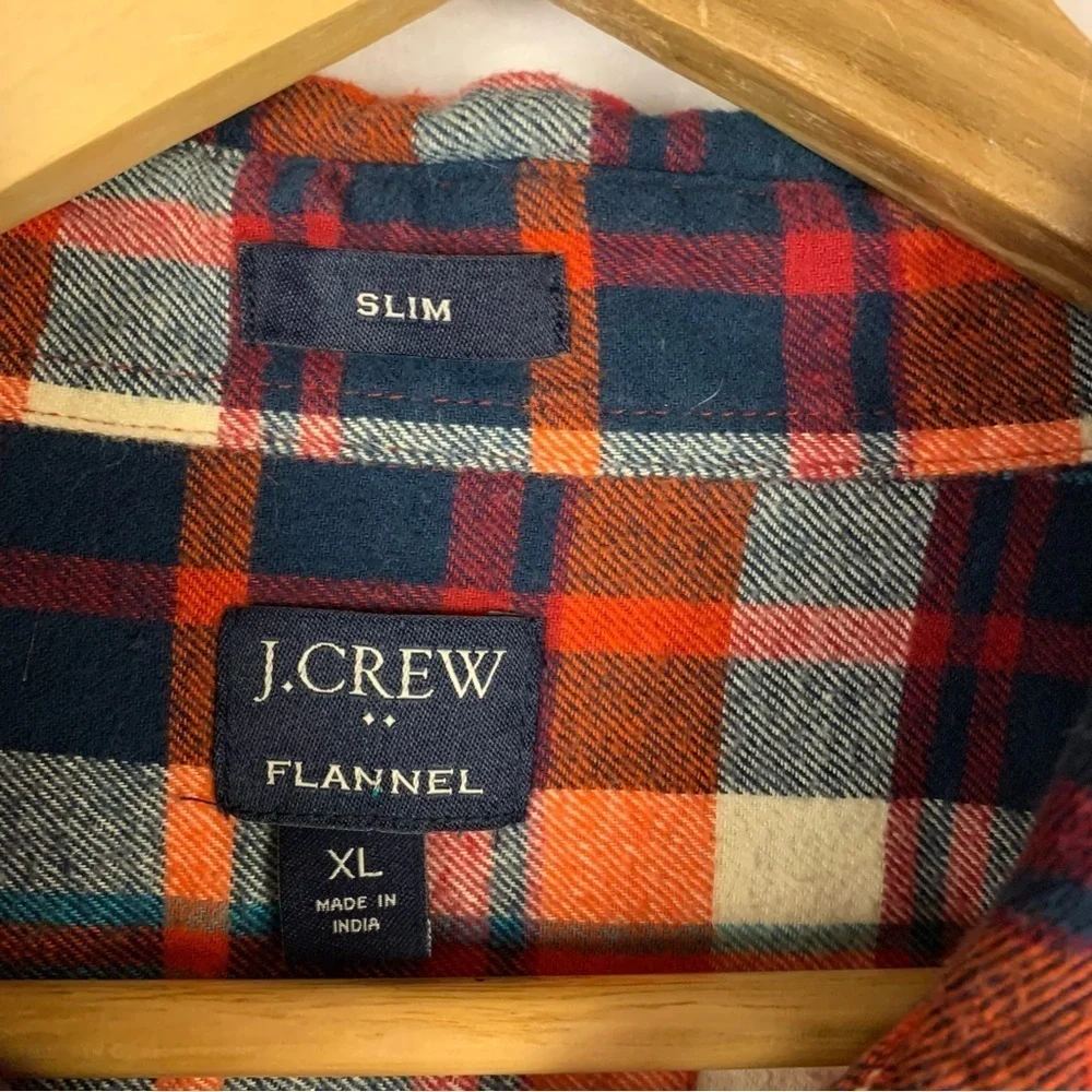 J. Crew Plaid Slim Fit Flannel Button Down Shirt